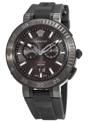 Versace V Extreme Chronograph Black Tone Dial Black Rubber Strap Watch for Men - VCN020017 Authentic Buy Shop Now