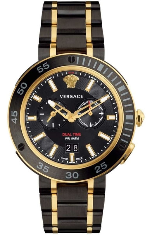 Versace V Extreme Pro Two Tone Dial Stainless Steel Strap Watch for Men - VCN040017 Authentic Buy Shop Now