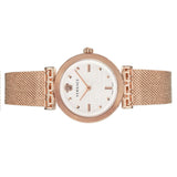 Versace Meander White Dial Rose Gold Mesh Bracelet Watch for Women - VELW00620 Authentic Buy Shop Now