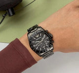 Emporio Armani Sportivo Quartz Black Dial Black Steel Strap Watch For Men - AR11027 Authentic Buy Shop Now