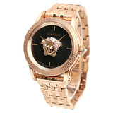 Versace Palazzo Empire Black Dial Rose Gold Steel Strap Watch for Men - VERD00718 Authentic Buy Shop Now