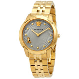 Versace Audrey Quartz Grey Dial Gold Steel Strap Watch for Women - VELR00719 Authentic Buy Shop Now