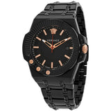 Versace Chain Reaction Quartz Black Dial Black Steel Strap Watch for Men - VEDY00719 Authentic Buy Shop Now