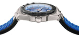 Versace Chain Reaction Quartz Blue Dial Blue & Black Leather Strap Watch for Men - VEDY00119 Authentic Buy Shop Now