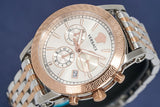 Versace Sport Tech Chronograph While Dial Two Tone Steel Strap Watch for Men - VELT00319 Authentic Buy Shop Now