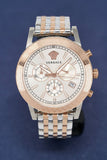 Versace Sport Tech Chronograph While Dial Two Tone Steel Strap Watch for Men - VELT00319 Authentic Buy Shop Now