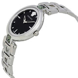 Versace Crystal Gleam Guilloche Black Dial Silver Steel Strap Watch for Women - VAN030016 Authentic Buy Shop Now