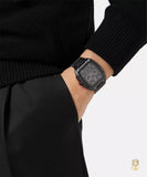 Versace Dominus Chronograph Quartz Black Dial Black Steel Strap Watch For Men - VE6H00623 Authentic Buy Shop Now