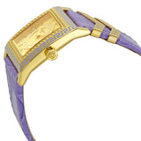 Versace Day Glam Chronograph Gold Dial Purple Leather Strap Watch for Women - VQF040015 Authentic Buy Shop Now
