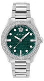 Versace Greca Action Chronograph Quartz Green Dial Silver Steel Strap Watch for Men - VE3J00422 Authentic Buy Shop Now