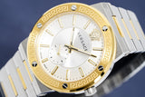 Versace Greca Silver Dial Two Tone Steel Strap Watch for Men - VEVI00320 Authentic Buy Shop Now