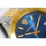 Versace Hellenyium Quartz Blue Dial Two Tone Steel Strap Watch for Men - VEVK00520 Authentic Buy Shop Now
