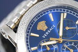 Versace Sport Tech Chronograph Blue Dial Silver Steel Strap Watch for Men - VELT00219 Authentic Buy Shop Now