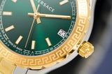 Versace Hellenyium Green Dial Two Tone Steel Strap Watch for Women - V12050015 Authentic Buy Shop Now