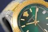 Versace Hellenyium Green Dial Two Tone Steel Strap Watch for Women - V12050015 Authentic Buy Shop Now