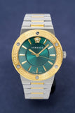 Versace Greca Green Dial Silver Steel Strap Watch for Women - VEVH00720 Authentic Buy Shop Now