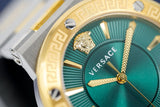 Versace Greca Green Dial Silver Steel Strap Watch for Women - VEVH00720 Authentic Buy Shop Now
