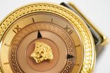 Versace V Metal Icon Gold Dial Brown Strap Watch for Women - VLC130016 Authentic Buy Shop Now