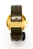 Versace V Metal Icon Gold Dial Brown Strap Watch for Women - VLC130016 Authentic Buy Shop Now