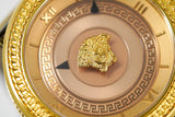 Versace V Metal Icon Gold Dial Brown Strap Watch for Women - VLC130016 Authentic Buy Shop Now