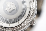 Versace V Metal Icon Silver Dial Black & Silver Strap Watch for Women - VLC010014 Authentic Buy Shop Now