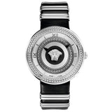 Versace V Metal Icon Silver Dial Black & Silver Strap Watch for Women - VLC010014 Authentic Buy Shop Now