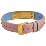 Versace Medusa Lock Icon Quartz Gold Dial Pink & Blue Leather Strap Watch For Women - VEDW00219 Authentic Buy Shop Now