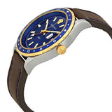 Versace Hellenyium GMT Blue Dial Brown Leather Strap Watch for Men - V11080017 Authentic Buy Shop Now