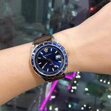 Versace Hellenyium GMT Blue Dial Brown Leather Strap Watch for Men - V11080017 Authentic Buy Shop Now