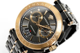 Versace Aion Chronograph Black Dial Grey Steel Strap Watch for Men - VBR050017 Authentic Buy Shop Now