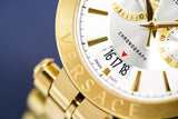 Versace V Racer Chronograph White Dial Gold Steel Strap Watch for Men - VBR060017 Authentic Buy Shop Now