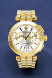 Versace V Racer Chronograph White Dial Gold Steel Strap Watch for Men - VBR060017 Authentic Buy Shop Now