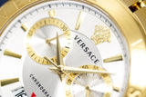Versace V Racer Chronograph White Dial Gold Steel Strap Watch for Men - VBR060017 Authentic Buy Shop Now