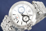 Versace Aion Chronograph White Dial Silver Steel Strap Watch for Men - VBR040017 Authentic Buy Shop Now