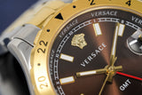 Versace Hellenyium Brown Dial Two Tone Steel Strap Watch for Women - V12040015 Authentic Buy Shop Now