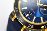 Versace V Extreme Chronograph Blue & Gold Tone Dial Blue Rubber Strap Watch for Men - VCN010017 Authentic Buy Shop Now
