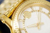 Versace Code Quartz Silver Dial Gold Steel Strap Watch For Men - VEPO00420 Authentic Buy Shop Now