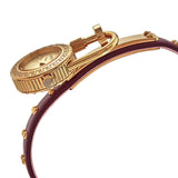 Versace Medusa Lock Icon Gold Dial Red Leather Strap Watch for Women - VEDW00319 Authentic Buy Shop Now