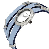Versace V Flare Silver Dial Blue Leather Strap Watch for Women - VEBN00118 Authentic Buy Shop Now