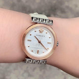Versace Greca White Dial White Leather Strap Watch for Women - VELW00120 Authentic Buy Shop Now