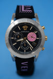 Versace Sport Tech Chronograph Black Dial Black Rubber Strap Watch for Women - VELT00619 Authentic Buy Shop Now