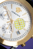 Versace Sports Tech Chronograph Silver Dial Black Rubber Strap Watch for Women - VELT00519 Authentic Buy Shop Now