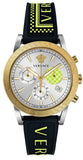 Versace Sports Tech Chronograph Silver Dial Black Rubber Strap Watch for Women - VELT00519 Authentic Buy Shop Now
