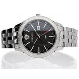 Versace Univers Analog Black Dial Silver Steel Strap Watch for Men - VEBK00418 Authentic Buy Shop Now