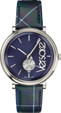 Versace V-Circle The Clans Edition Blue Dial Blue & Green Leather Strap Watch for Women - VEBQ00118 Authentic Buy Shop Now