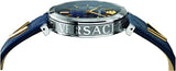 Versace V-Twist Quartz Blue Dial Blue Leather Strap Watch for Women - VELS00119 Authentic Buy Shop Now