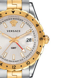 Versace Hellenyium GMT Silver Dial Two Tone Steel Strap Watch for Men - V11030015 Authentic Buy Shop Now