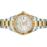 Versace Hellenyium GMT Silver Dial Two Tone Steel Strap Watch for Men - V11030015 Authentic Buy Shop Now