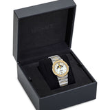 Versace Greca Logo Moonphase Mother of Pearl Dial Two Tone Steel Strap Watch for Women - VE7G00524 Authentic Buy Shop Now