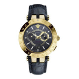 Versace V-Race Quartz Black Dial Black Leather Strap Watch For Men - VEBV00119 Authentic Buy Shop Now
